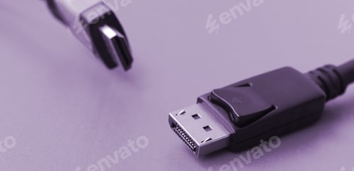 Preview: Audio video HDMI computer cable plug and 20-pin male DisplayPort gold plated connector for a flawle