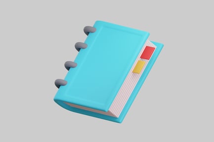 Preview: Light blue ringed agenda with tabs