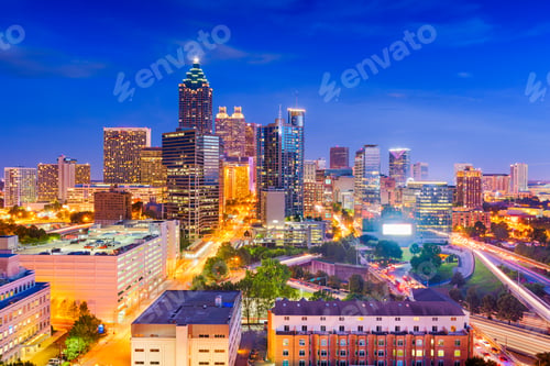 Preview: Atlanta, Georgia, USA Downtown Cityscape