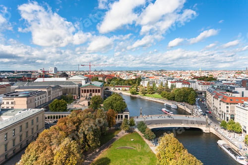 Preview: Berlin cityscape with Museumsinsel and Spree River