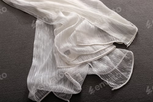 Preview: Elegant tulle curtain. Home decoration.