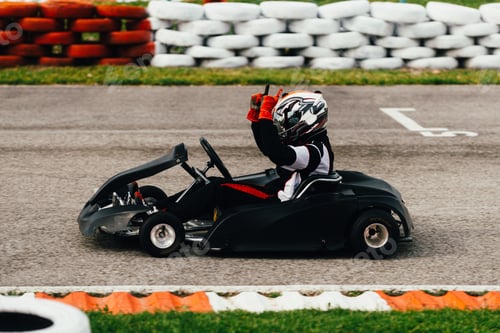Preview: Woman driving go-cart