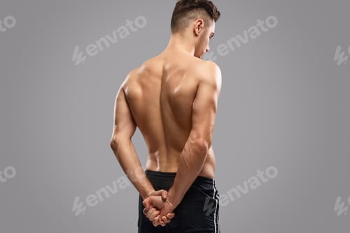 Preview: Male athlete with muscular back