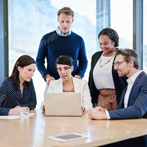 Preview: Working on their latest project. Cropped shot of corporate businesspeople meeting in the boardroom.