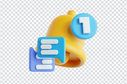 Preview: Notification Bell with New Message Badge