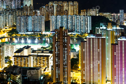 Preview: Building in Hong Kong at night