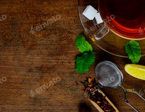 Preview: Top-view of Tea and Ingredients