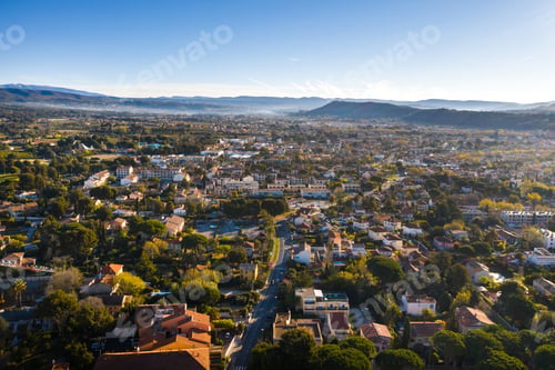 Preview: Top view of the village of Saint-Cyr-sur-mer, France