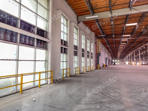 Preview: Massive Empty Industrial Warehouse Interior