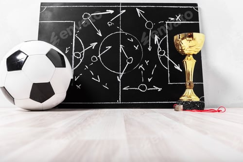 Preview: Soccer plan chalk board with formation tactic