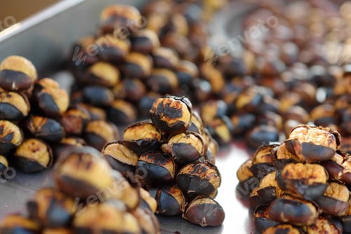 Preview: A typical street sale of fried chestnuts in Istanbul.