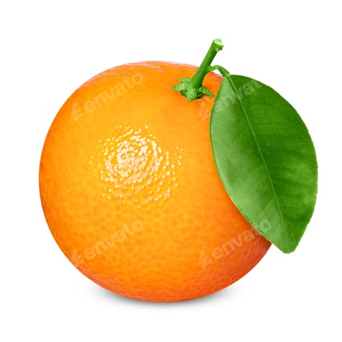 Preview: Fresh ripe orange tangerine isolated on white