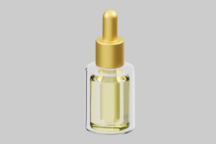 Preview: Serum bottle with gold dropper