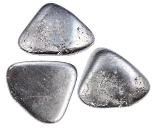 Preview: various samples of raw ilmenite minerals isolated