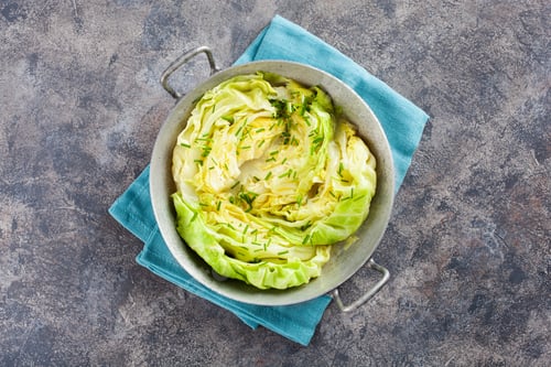 Preview: stewed steamed cabbage with butter, healthy vegetarian food