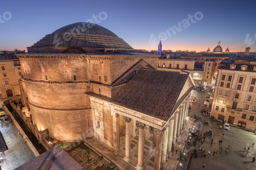 Preview: Rome, Italy above the ancient Pantheon