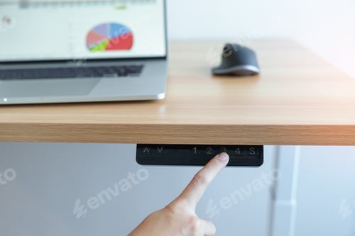 Preview: Hand adjustment Ergonomic electric desk or Adjustable height