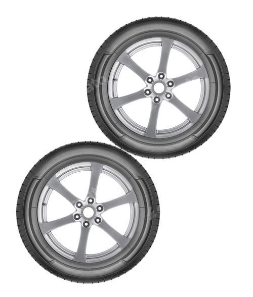 Preview: alloy wheels set isolated on a white background