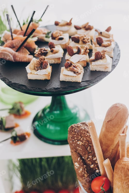 Preview: Delicious delicatessen, mediterranean snacks, cheese and olives