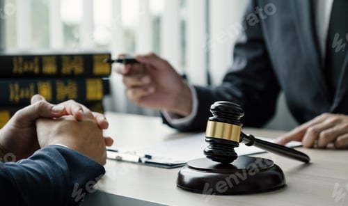 Preview: Lawyer providing legal consult business dispute service to the man at the office