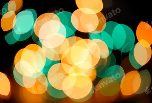 Preview: Green and yellow holiday bokeh
