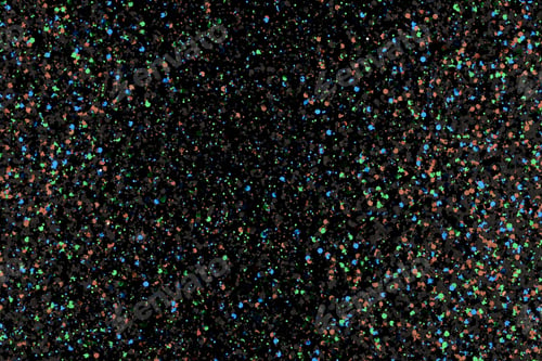 Preview: Black glitter background with multicoloured splashes.