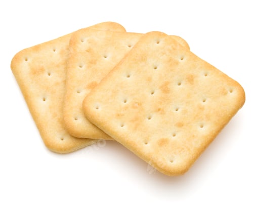 Preview: Dry cracker cookies isolated on white background cutout