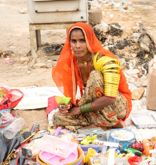 Preview: Portrait of rajasthani woman, India.