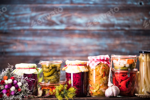 Preview: Preserved food, marinated fermented and pickled vegetables