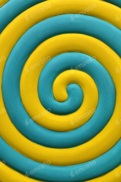 Preview: Yellow and teal blue spiral background