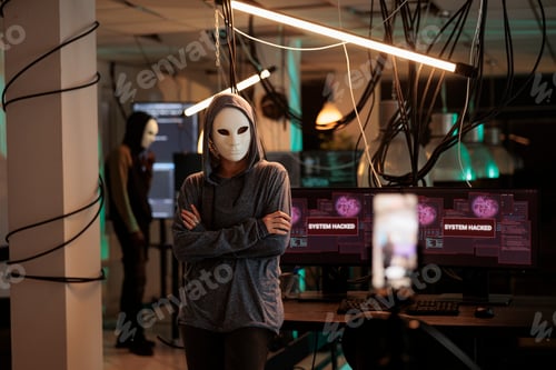 Preview: Online criminal smartphone videocall, internet fraud, cyber scam