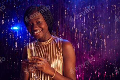 Preview: Elegant African-American Woman Enjoying Party