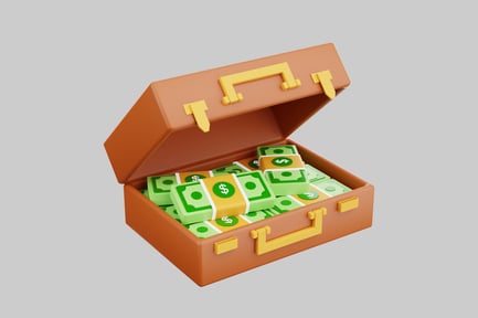 Preview: Cartoon case full of money