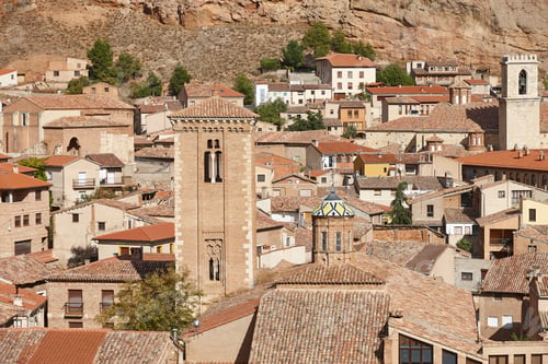 Preview: Fortified picturesque medieval historic town of Daroca, Zaragoza. Aragon, Spain