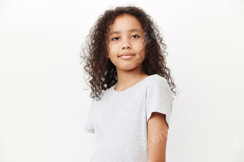 Preview: Girl cute person isolated female cheerful face background smile girl beauty happy young portrait