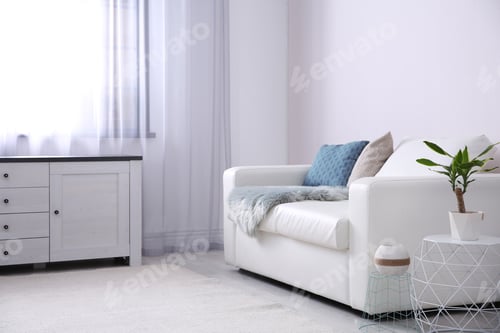 Preview: Modern living room interior with comfortable sofa
