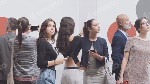 Preview: Visitors at the art gallery