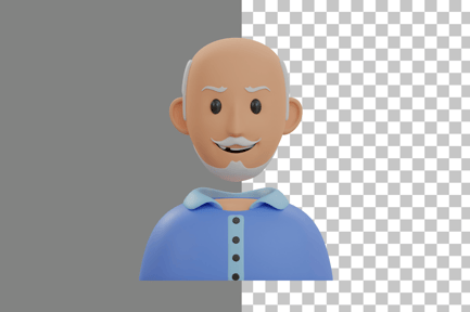 Preview: Old Man 3D Illustration
