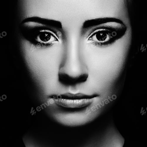 Preview: Mysterious portrait of a beautiful young woman
