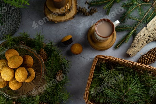 Preview: Sweet food for Christmas top view