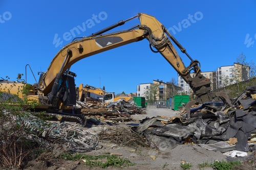 Preview: Destruction and trash in Finnish Kerava town in Europe.