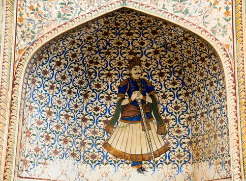 Preview: Decorated gate at Jaipur, Rajasthan, India