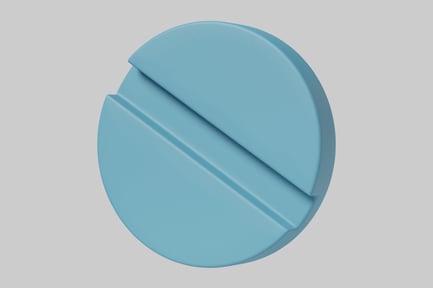 Preview: Abstract blue circular object with a distinctive design.