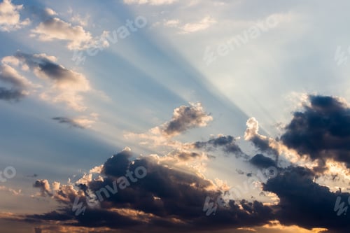 Preview: colorful dramatic sky with cloud at sunset