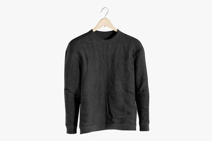 Preview: Charcoal Knit Men's Sweater on Hanger