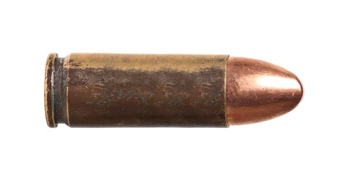 Preview: 9mm bullet for a gun isolated