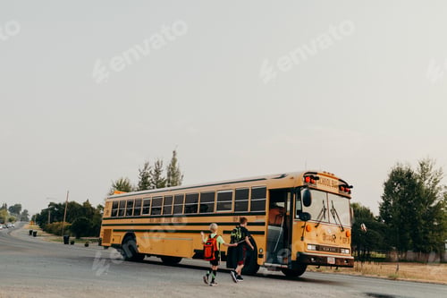 Preview: morning school bus.