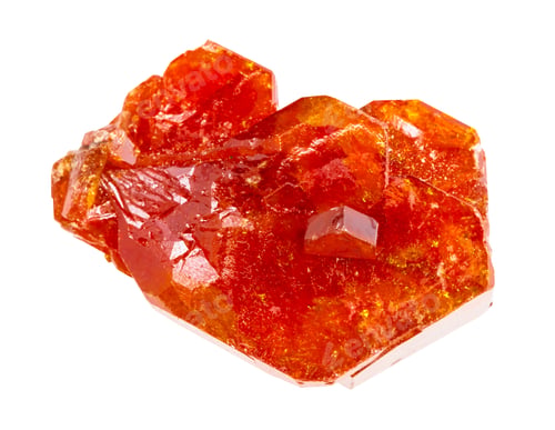 Preview: uncut vanadinite crystal mineral isolated on white