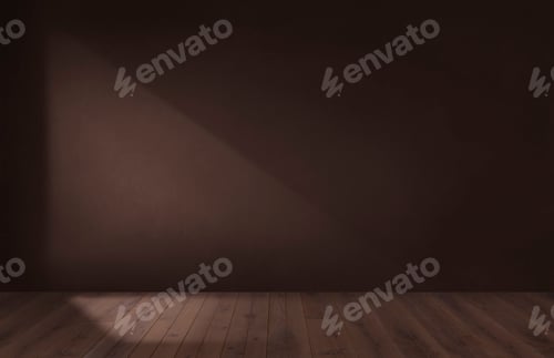 Preview: Brown Wall and Wood Floor with Light