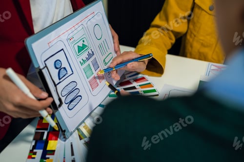 Preview: Creative digital development agency. developer team brainstorming on their project